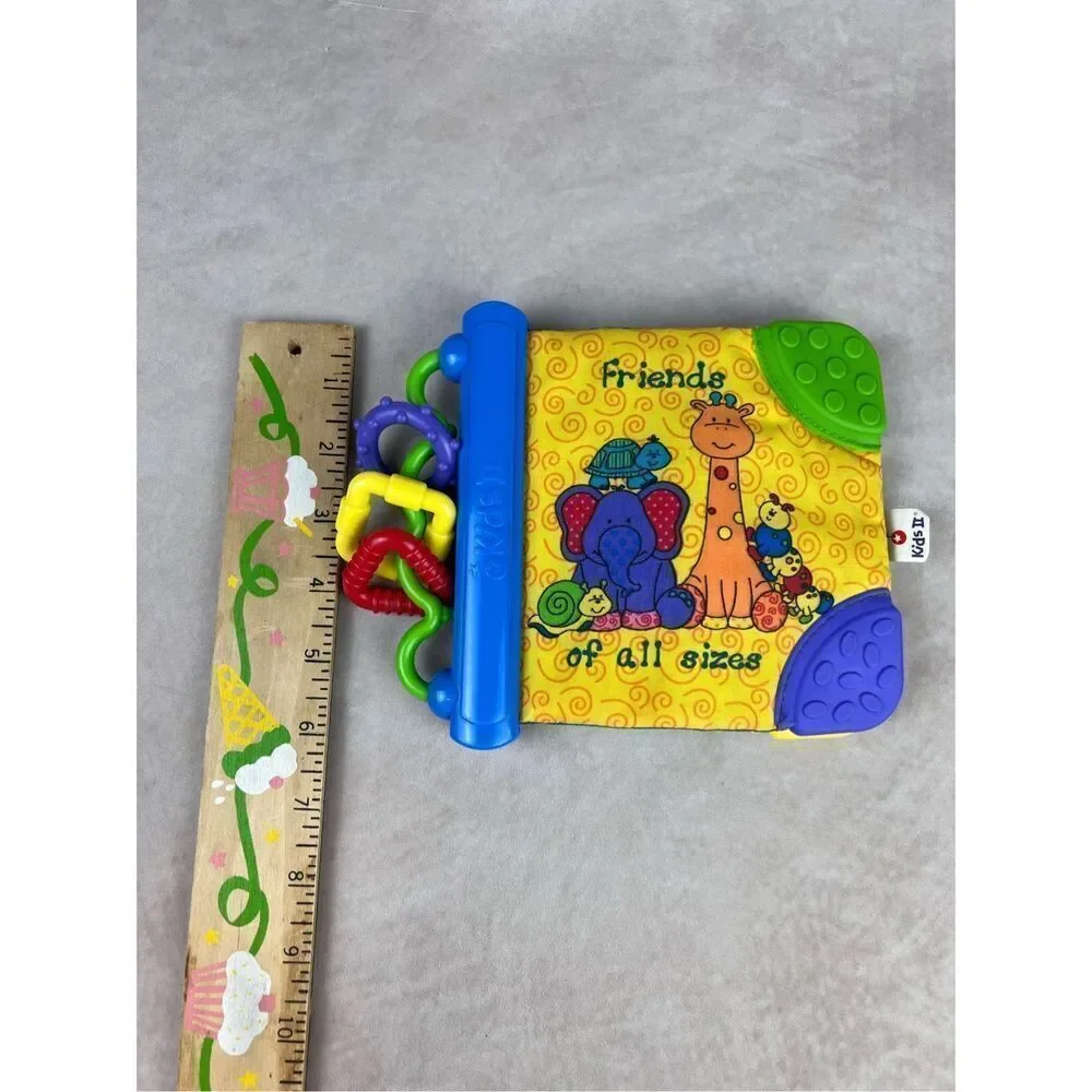 Vintage Kids II Stuffed Plush Book Colorful Crinkle Toy